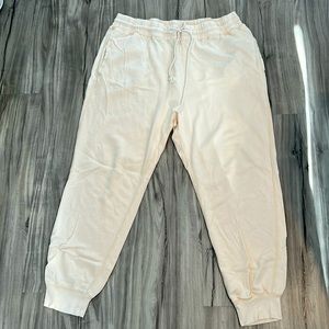 J Crew cream joggers sweat pants